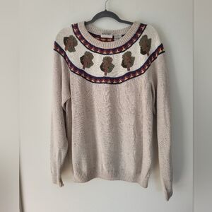 Vintage Northern Reflections Cotton Tree Knit Sweater